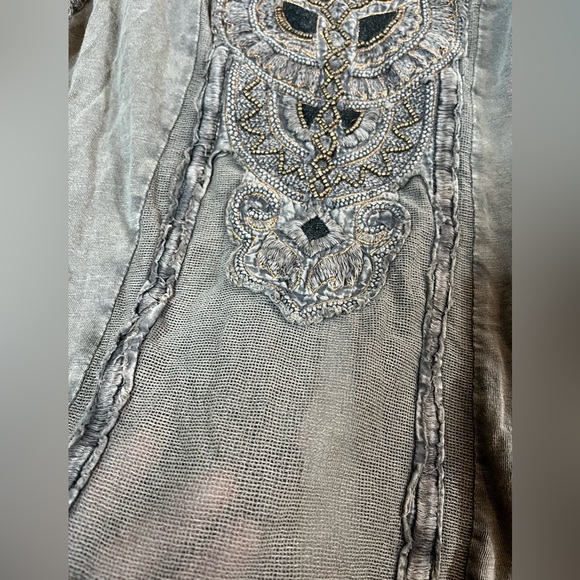 Free People embroidered & beaded tank size medium - Picture 5 of 7